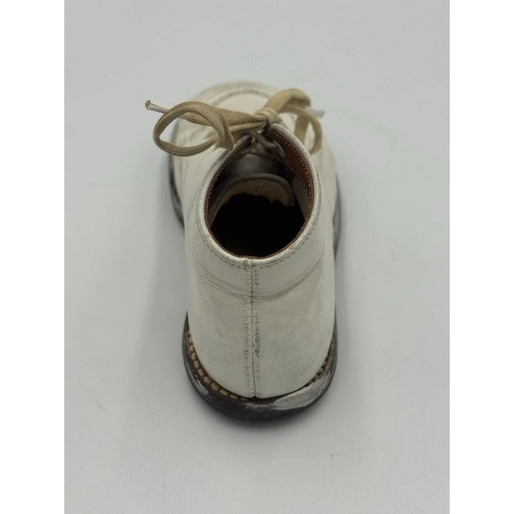Antique Unisex Infant Toddler Baby Lace Right Shoe Leather Vintage